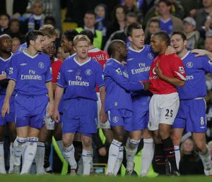 Manchester United and Chelsea with Quinton Fortune at the Centre