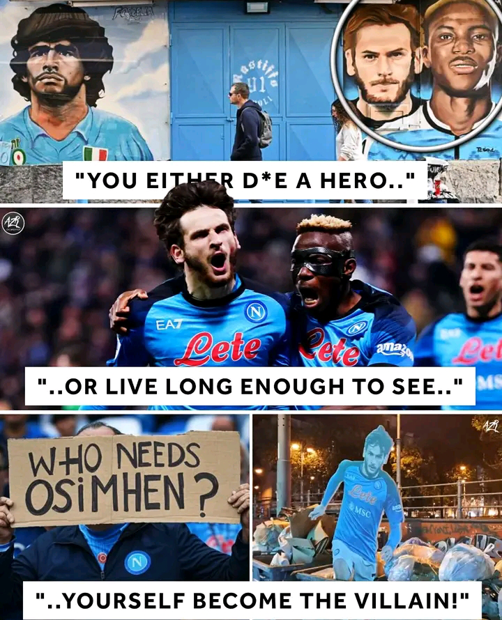 Osimhen and Kvaratskhelia were branded public enemies before they left Napoli