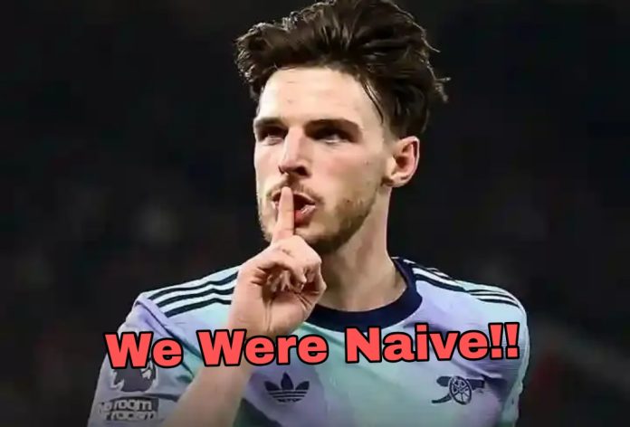 Declan Rice says Arsenal were naive against Manchester United