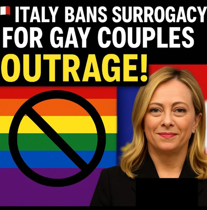 SHOCKWAVE IN EUROPE: Italy Bans Surrogacy for Gay Couples in Controversial New Law — Global Outrage Erupts! 🌈⚖️