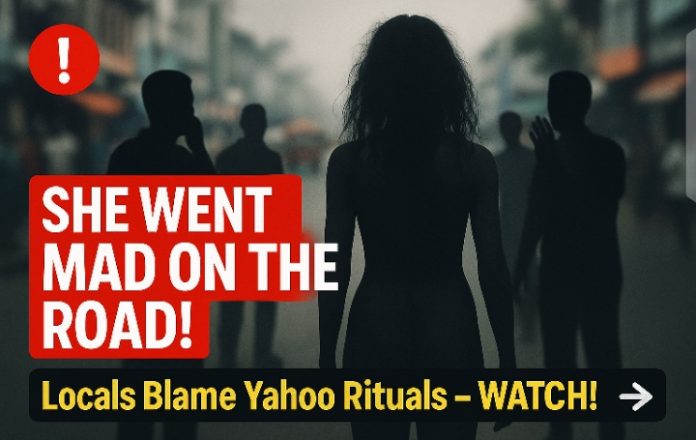 Naked Girl goes on Rampage in Sapele Road, Benin-City